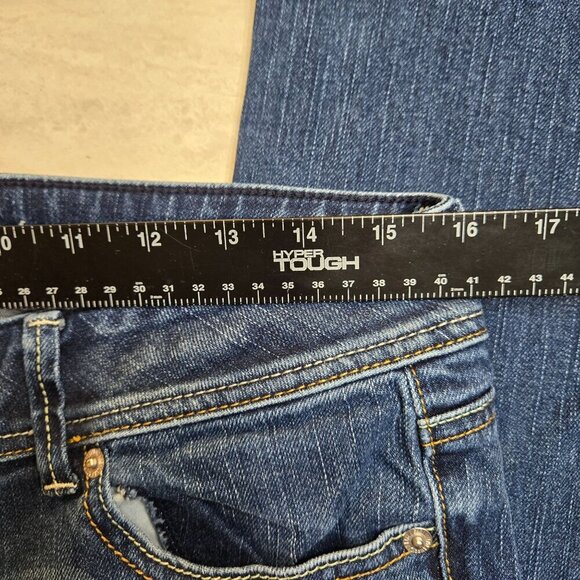 American Eagle Jeans Original Boot Womens 10L Long Lowrise Stretch Y2k - Picture 6 of 11